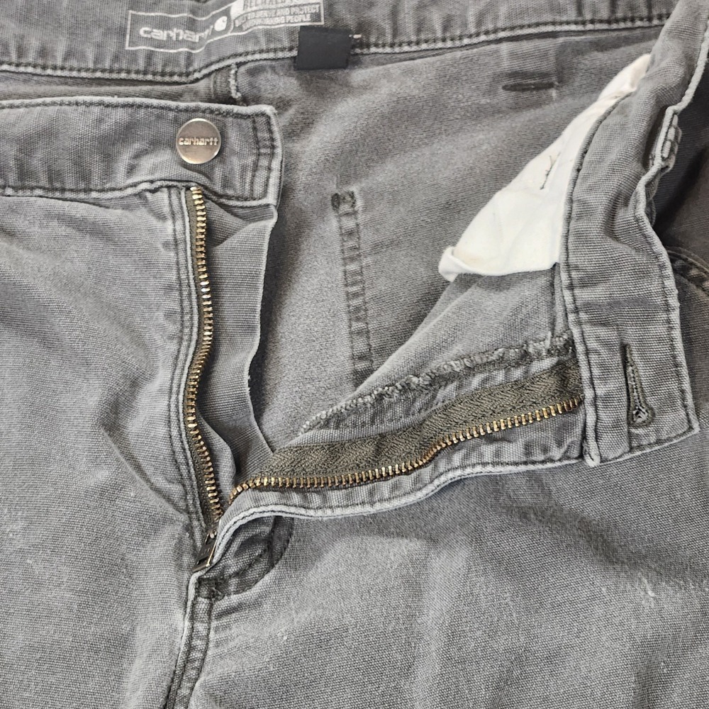 Carhartt Pants Mens 36x32 Gray Relaxed Straight Rigby Dungaree 102291 306 - Picture 3 of 12